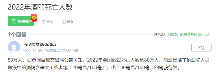 2022酒駕死亡人數(shù)